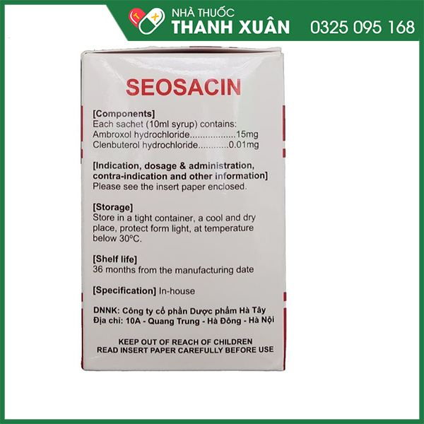 Thuốc Seosacin điều trị hen phế quản